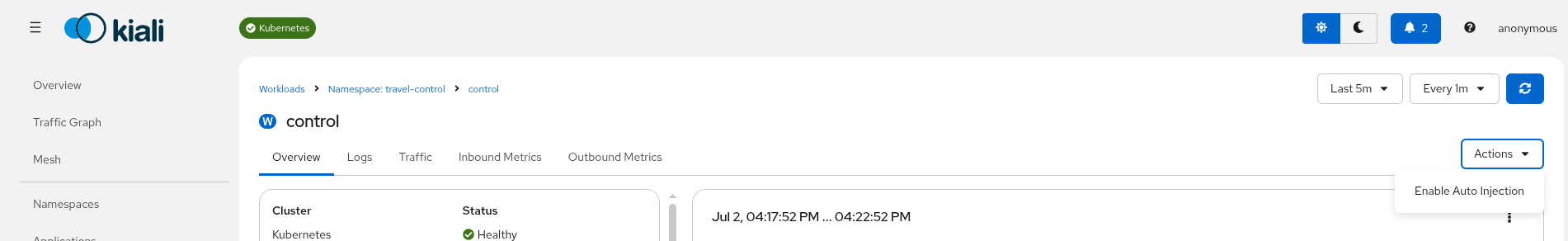 Enable Auto Injection per Workload