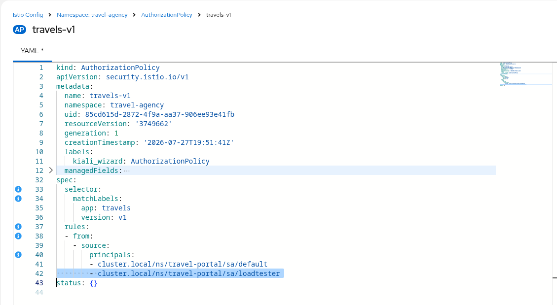 AuthorizationPolicy Edit