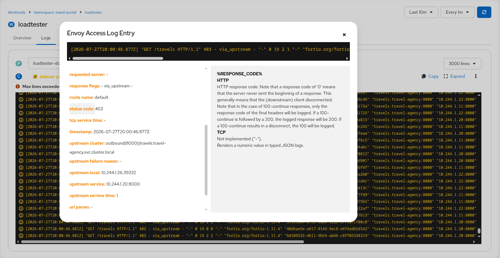 Loadtester Logs